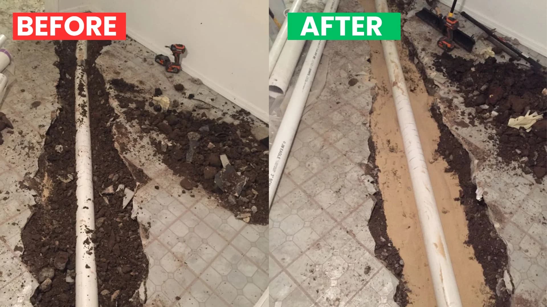 Underground Sewer Pipe Replacement