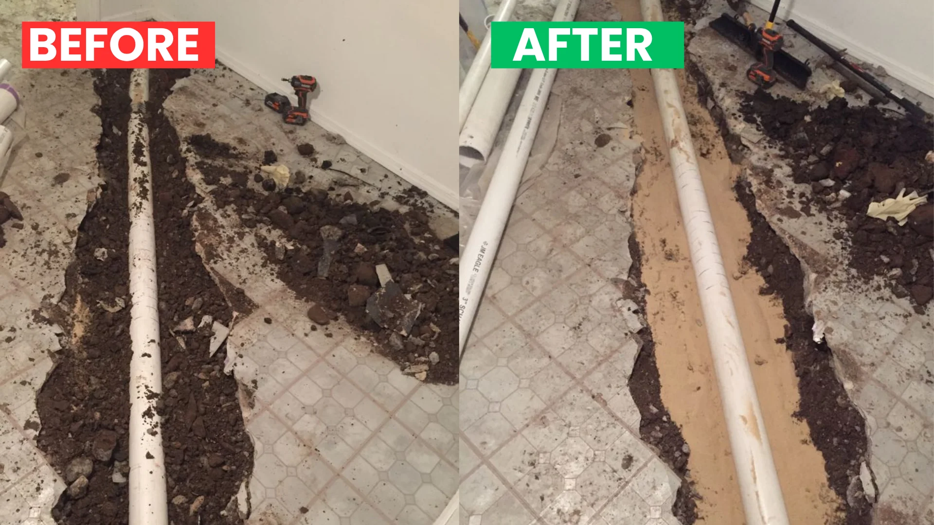Underground Sewer Pipe Replacement