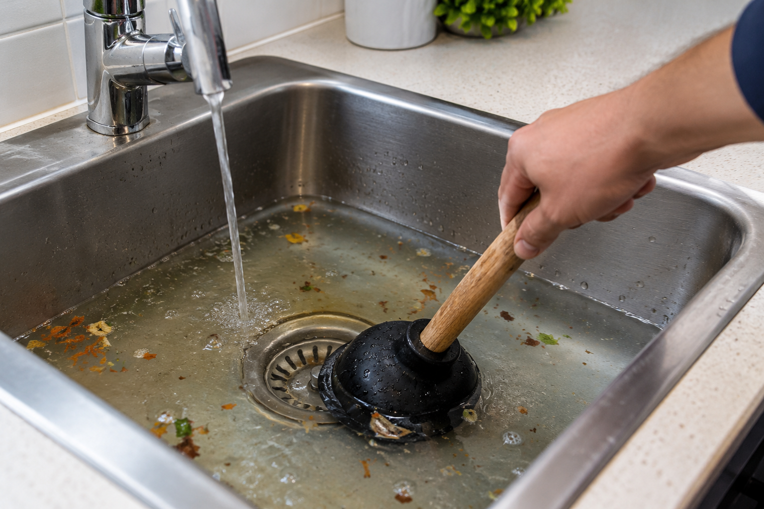 Professional drain cleaning to resolve recurring household drain clogs